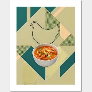 Butter chicken art Posters and Art